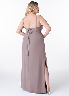 Azazie Mai Brautjungfernkleider Etui Plissee Chiffon Kleid Dämmerung image9