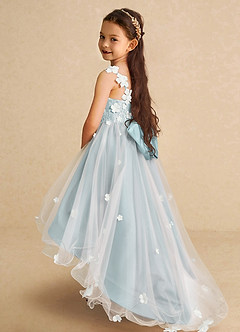 Azazie Celia Flower Girl Dresses Mist A-Line Lace Tulle Dress image1