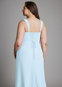 Azazie Agustina Bridesmaid Dresses Sky Blue Mermaid Corset Chiffon Dress image14