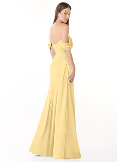 Azazie Amyra Bridesmaid Dresses Butter Mermaid Off the Shoulder Stretch Satin Convertible Dress image5