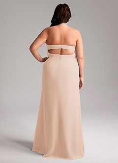 Azazie Leonis Bridesmaid Dresses English Rose Sheath Strapless Chiffon Convertible Dress image10