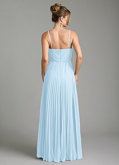 Azazie Teagan Bridesmaid Dresses Sky Blue A-Line Sweetheart Neckline Chiffon Dress image2