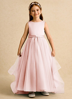 Azazie Lior Flower Girl Klänningar Klänning Balklänning i Tyll Plisserad image2