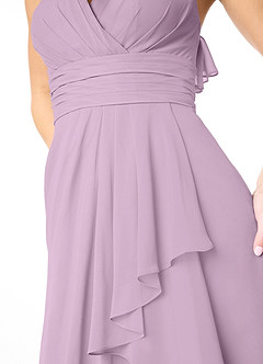 Azazie Aviv Bridesmaid Dresses Wisteria A-Line Pleated Chiffon Dress image4
