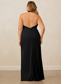 Christian Siriano Bridal for Azazie 1018 Bridesmaid Dresses Cowl Neck Mesh Sheath Dress image18