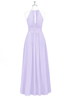 Azazie Bonnie Bridesmaid Dresses A-Line Keyhole Ruched Chiffon Floor-Length Dress image10