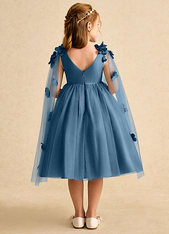 Azazie Staria Flower Girl Dresses Bermuda Ball-Gown Ruched Tulle Dress image2