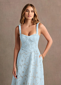 Charlotte Sky Blue Lace Maxi Dress image3