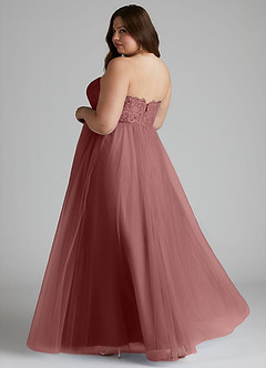 Azazie Roni Bridesmaid Dresses Desert Rose A-Line Sweetheart Neckline Tulle Convertible Dress image10
