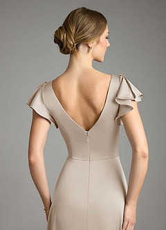 Azazie Omari Bridesmaid Dresses Frost A-Line Stretch Satin Dress image7