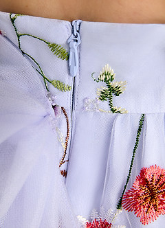 Azazie Peppa Flower Girl Dresses Lavender A-Line Sweetheart Neckline Tulle Dress image7