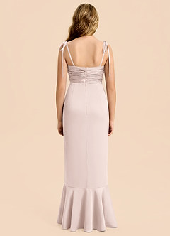 Azazie Ryan Junior Robe Fourreau en Satin extensible Arc Rose Pâle image2