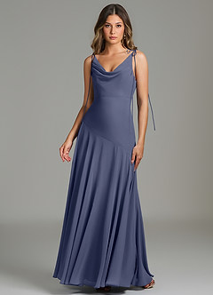 Azazie Dawn Bridesmaid Dresses Stormy Mermaid Pleated Chiffon Dress image7
