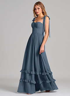 Azazie Anastacia Bridesmaid Dresses Neptune A-Line Sweetheart Neckline Chiffon Dress image5