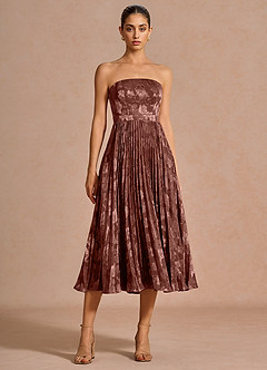 Robe Mi-Longue Moka Coco Coral image3