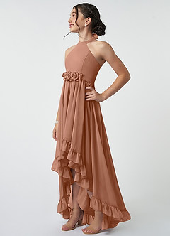 Azazie Hermione Junior Bronzer A-Line Chiffon Dress image4