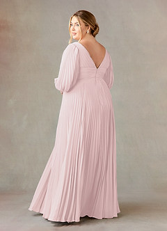 Azazie Zahara 신부의 어머니 드레스 A라인 쉬폰 바닥 길이 드레스 image10