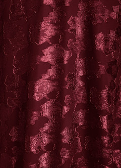 Azazie Bernadette Vestidos para mãe da noiva Vestido Cabernet de Esgotamento Floral de Linha A com Fora do ombro image7