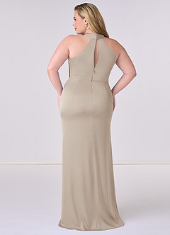 Barbie ♥ Azazie Bridesmaid Dresses Frost Sheath Stretch Satin Dress image8