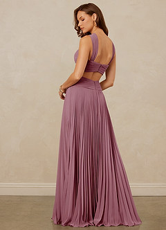 Christian Siriano Bridal for Azazie 1009 Bridesmaid Dresses Vintage Mauve A-Line Pleated Chiffon Dress image3