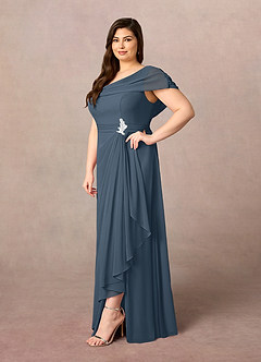 Azazie Mary Mother of the Bride Dresses Neptune A-Line Side Slit Chiffon Dress image7