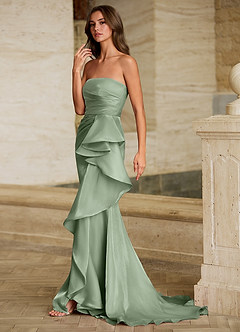 Liorah Sage Strapless Prom Dress image3