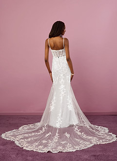 Barbie ♥ Azazie Wedding Dresses Diamond White Mermaid Sequins Tulle Dress image2