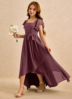 Azazie Milly Girls Formal Flower Girl Klänningar Klä A-Line i Chiffong Plisserad image6