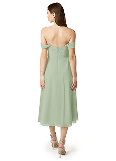 Azazie Vicenta Final Sale Vintage Mauve A-Line Off the Shoulder Chiffon Convertible Dress image2