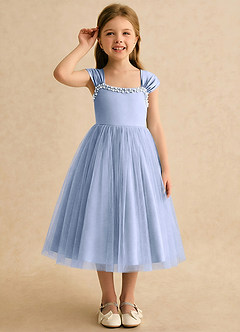 Azazie Yosemite Robe Demoiselle D'honneur Fillette Robe Princesse en Tulle Encolure en Forme de Cœur Eis image5