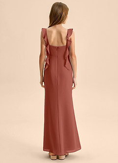 Azazie Jessamine Junior Auburn Mermaid Sweetheart Neckline Chiffon Dress image2
