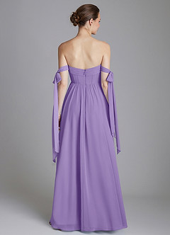 Azazie Ayanna Bridesmaid Dresses Tahiti A-Line Off the Shoulder Chiffon Dress image2