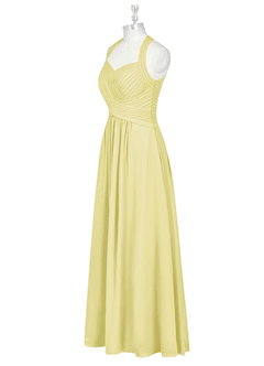 Azazie Claudia Abiti da Damigella Abito A-Line in Chiffon Scollo a Cuore Sorbetto Al Limone image9