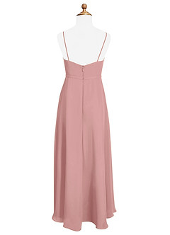 Azazie Naeem Junior Dusty Rose A-Line Ruched Chiffon Dress image5