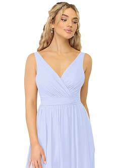 Azazie Kora Brautjungfernkleider A-Linie Plissee Chiffon Kleid Lavendel image6