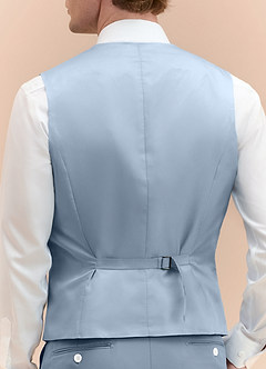 front James Dusty Blue Structured Stretch Suit Vest