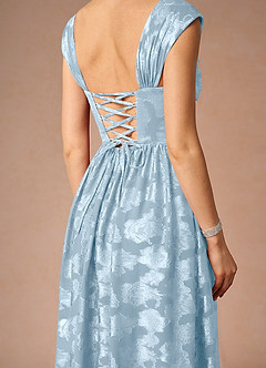 Hazel Powder Blue Pleated Maxi Dress image8
