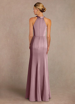 Azazie Tyra Mère de la mariée Robes Robe Sirène en Satin extensible Dentelle Rose Poussiéreuse image3