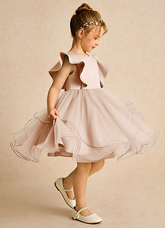 Azazie Chirp Flower Girl Dresses English Rose Ball-Gown Tulle Dress image2