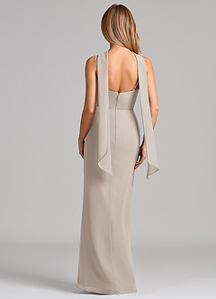 Azazie Calandra Suknie dla druhen Osłona Pofałdowany Szyfon Do ziemi Sukienka image2