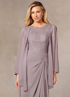 front Azazie Bijpassende Kleur Moxie Chiffon Wrap