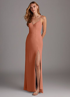 Azazie Manila Bridesmaid Dresses MAI TAI Sheath V-Neck Chiffon Dress image3
