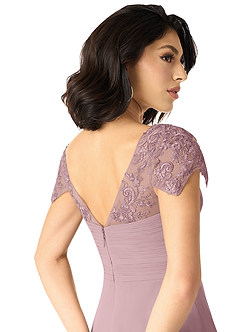 Azazie Adelyn Final Sale Agave A-Line Lace Chiffon Dress image5