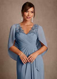 Azazie Santa Clara Kleider für die Brautmutter A-Linie Spitze Kleid Zwielichtviolett image5