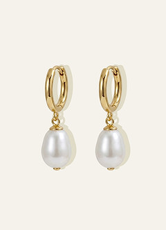 Golden Pearl Earrings