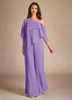 Azazie Halima Mother of the Bride Dresses Tahiti Jumpsuit/Pantsuit Side Slit Chiffon Dress image4