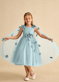 Azazie Staria vestidos de niña de las flores Vestido de Neblina de Tul de Princesa con Volante image4