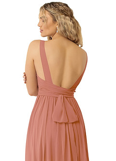 Azazie Kora Bridesmaid Dresses MAI TAI A-Line Pleated Chiffon Dress image3