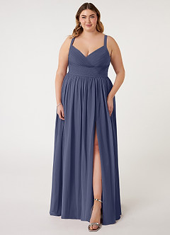 Azazie Chanel Bridesmaid Dresses Stormy A-Line Pleated Chiffon Dress image8