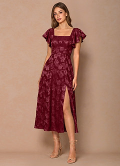 Talia Wine Midi Dress image4